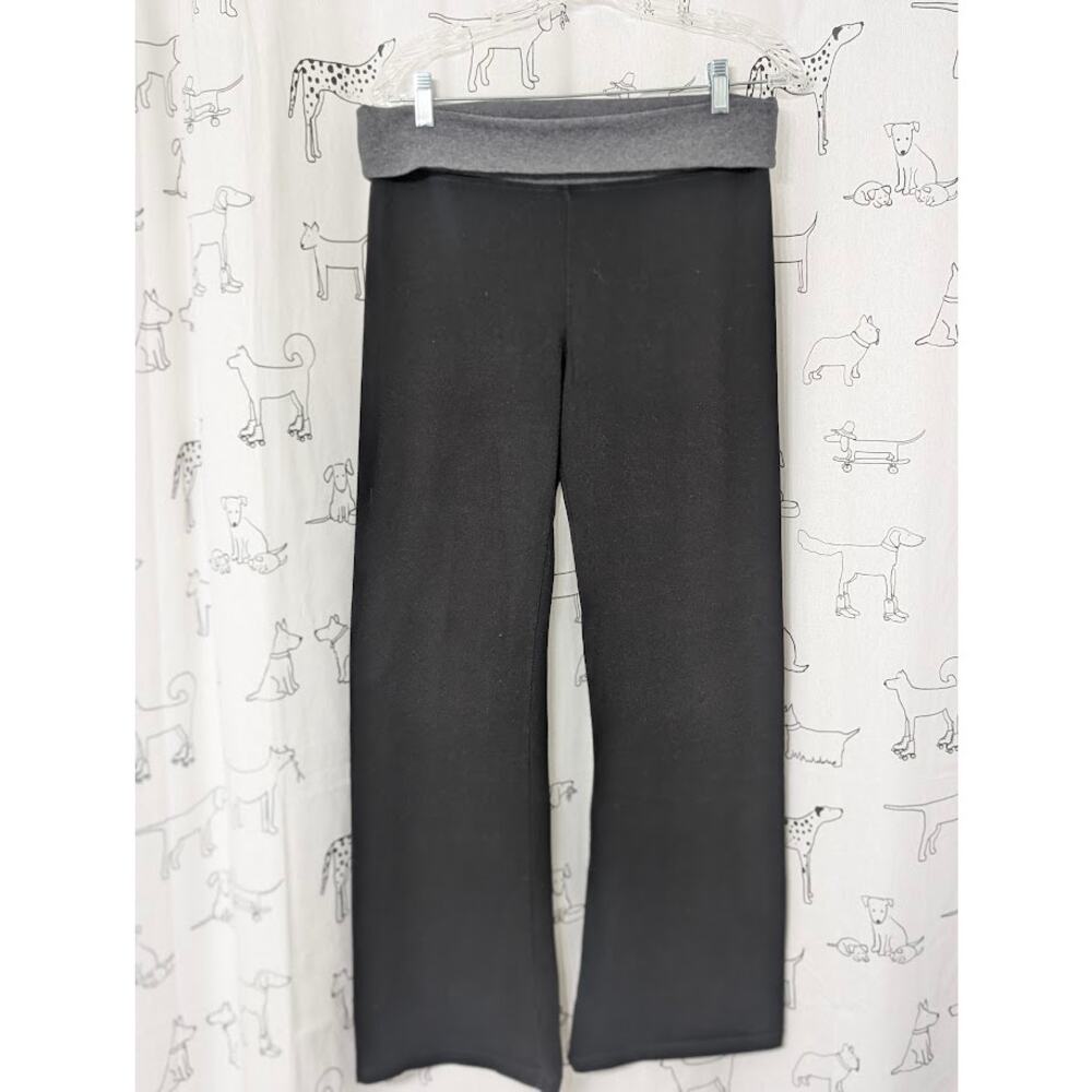 Victoria’s Secret Y2K 90s Foldover Yoga Pants Flare Athleisure Black Women Large